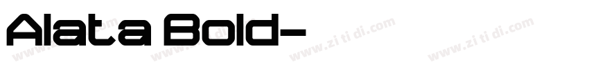 Alata Bold字体转换